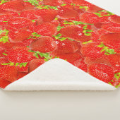 Erdbeeren Muster Sherpadecke (3/4)