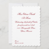 Erdbeeren Nachmittag Nachmittag Einladung (Rückseite)