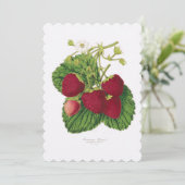 Erdbeeren Nachmittag Nachmittag Einladung (Stehend Vorderseite)