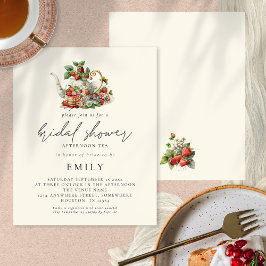 Erdbeeren Nachmittagstee Brautparty