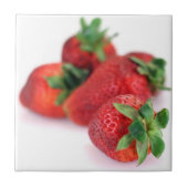 Erdbeeren Nah Foto Tiles Fliese (Vorderseite)