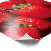 Erdbeeren Nah Fotodruck (Ecke)