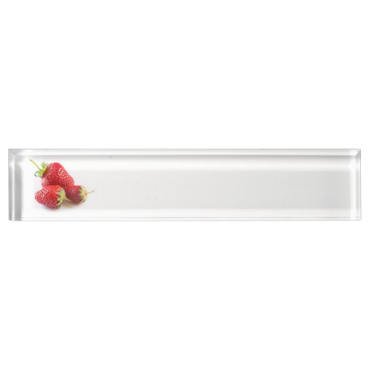 Erdbeeren Namensplakette (Vorderseite)