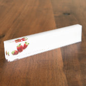 Erdbeeren Namensplakette (Seite)