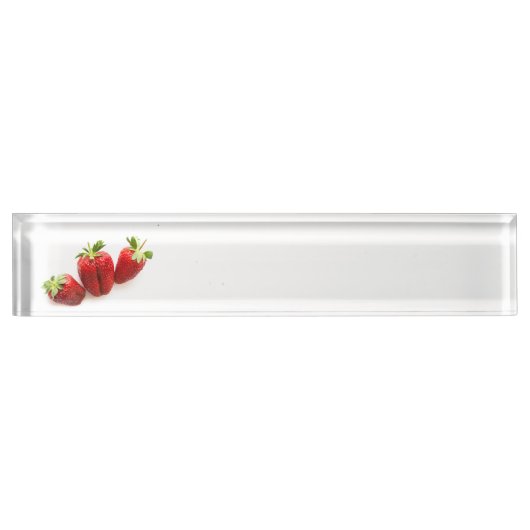 Erdbeeren Namensplakette (Vorderseite)