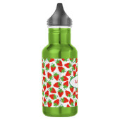 Erdbeeren Niedlich Kinder Wasserflasche mit Name (Links)