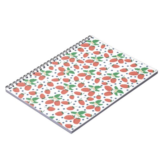 Erdbeeren Notizblock (Linke Seite)