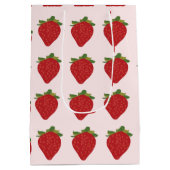 Erdbeeren Obst Niedlich Sommer Erdbeeren Mittlere Geschenktüte (Rückseite)