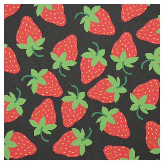 Erdbeeren Obst Niedliche Kinder Lebensmittel Stoff (Muster)