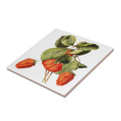 Erdbeeren Obst Vintag Botanische Abbildung Fliese (Seite)