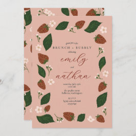 Erdbeeren Paare Hochzeitsbrunch-Dusche Einladung