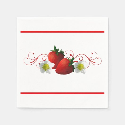 Erdbeeren Paper Napkins Serviette (Vorderseite)