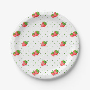 Erdbeeren-Papierplatte Pappteller