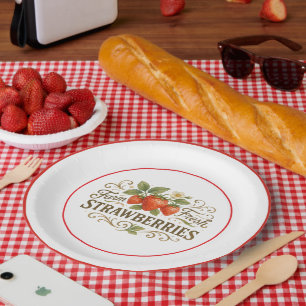 Erdbeeren-Papierplatte Pappteller