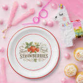 Erdbeeren-Papierplatte Pappteller (Party)