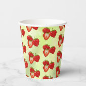 Erdbeeren Pappbecher (Vorderseite)