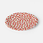 Erdbeeren Pappteller (Schrägansicht)