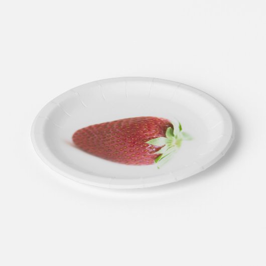 Erdbeeren Pappteller (Schrägansicht)