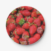 Erdbeeren Pappteller (Vorderseite)
