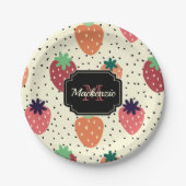 Erdbeeren Pappteller (Vorderseite)