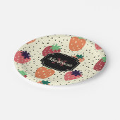 Erdbeeren Pappteller (Schrägansicht)