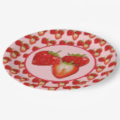 Erdbeeren pappteller (Schrägansicht)