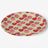 Erdbeeren Pappteller (Schrägansicht)