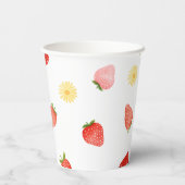 Erdbeeren Party Paper Cups Pappbecher (Rückseite)