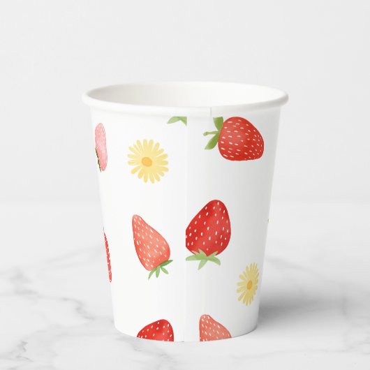 Erdbeeren Party Paper Cups Pappbecher (Rechts)