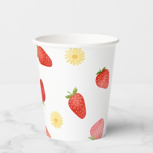 Erdbeeren Party Paper Cups Pappbecher (Vorderseite)