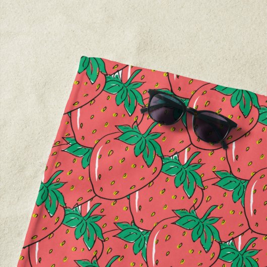 Erdbeeren Pattern Strandtuch (Beispiel)
