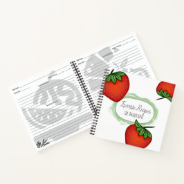 Erdbeeren Personal Kochbuch Rezept Notebook Notizblock