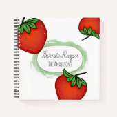 Erdbeeren Personal Kochbuch Rezept Notebook Notizblock (Vorderseite)