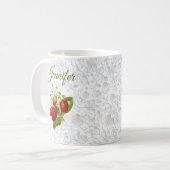 Erdbeeren Personalisierte Kaffeetasse (Vorderseite Links)