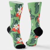Erdbeeren Pflaster-Gartenmuster Socken (Gewinkelt)