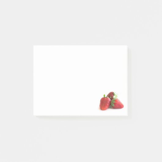 Erdbeeren Post-it Klebezettel (Vorderseite)