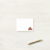 Erdbeeren Post-it Klebezettel (Auf Schreibtisch)