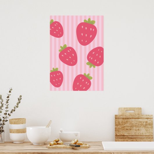 Erdbeeren Poster (Küche)