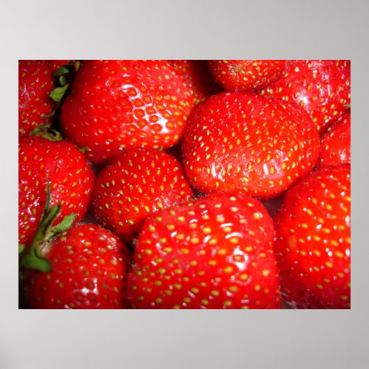 Erdbeeren-Poster Poster (Vorne)