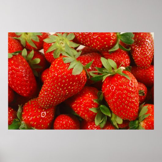 Erdbeeren-Poster Poster (Vorne)
