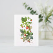 Erdbeeren Postkarte (Stehend Vorderseite)