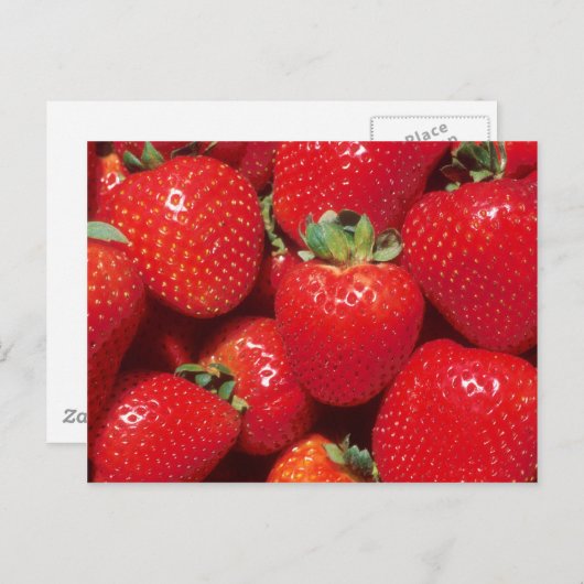 Erdbeeren Postkarte (Vorne/Hinten)