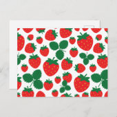 Erdbeeren Postkarte (Vorne/Hinten)