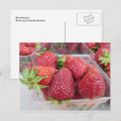 Erdbeeren Postkarte (Vorne/Hinten)