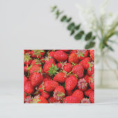 Erdbeeren Postkarte (Stehend Vorderseite)