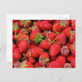Erdbeeren Postkarte (Vorne/Hinten)