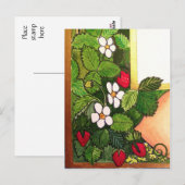 Erdbeeren Postkarte (Vorne/Hinten)