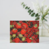 Erdbeeren Postkarte (Stehend Vorderseite)