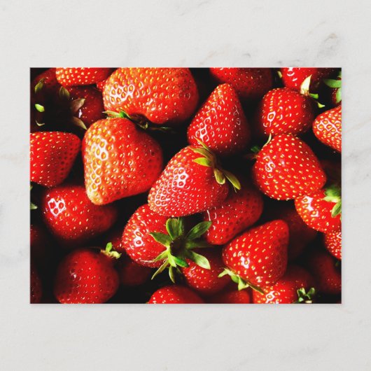 Erdbeeren Postkarte (Vorderseite)