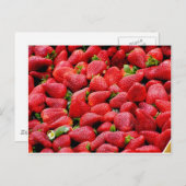 Erdbeeren Postkarte (Vorne/Hinten)